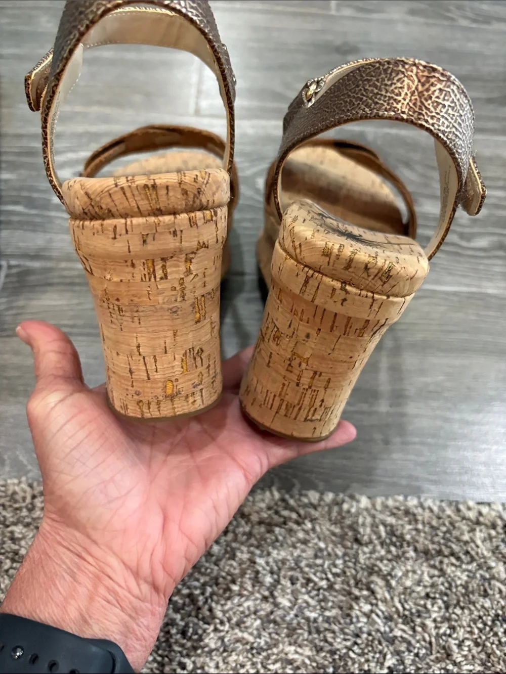 Womens OTBT Charleston/Gold  Wedge Sandals
